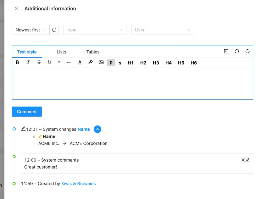 Revision History & Comments